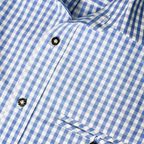 Trachtenhemd Karo Blau – Vorschau 4