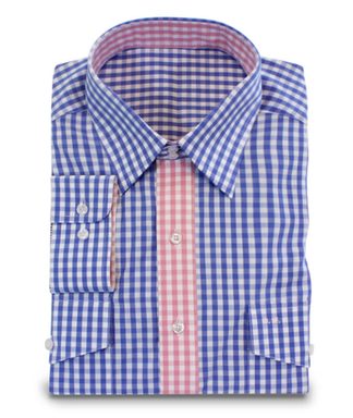 Vichykarohemd in blau-rosa