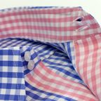 Vichykarohemd in blau-rosa – Vorschau 4