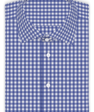 Vichykaro Blau Freizeithemd Kurzarm