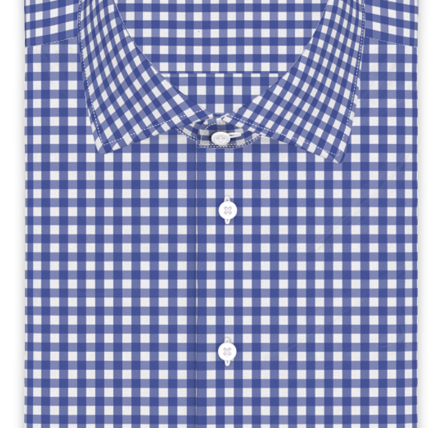 Vichykaro Blau Freizeithemd Kurzarm – Vorlagenbild