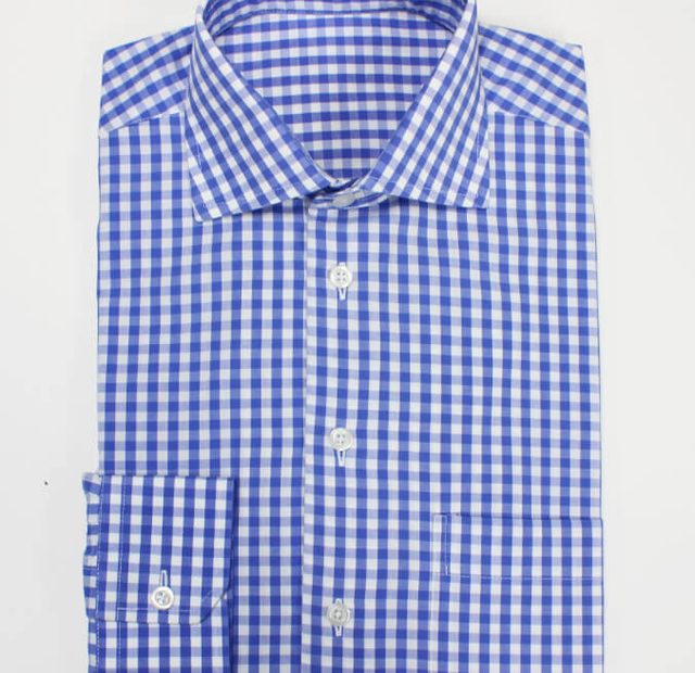 Blaukariertes Hemd in Vichykaro – Vorlagenbild