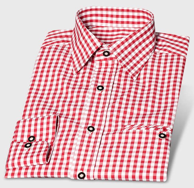 Trachtenhemd Karo Rot – Vorlagenbild
