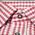 Trachtenhemd Karo Rot – Vorschau 3