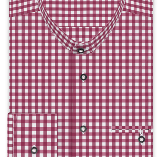 Vichykaro Rot Trachtenhemd – Vorlagenbild