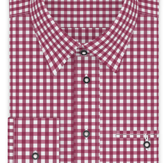 Vichykaro Rot Trachtenhemd – Vorlagenbild