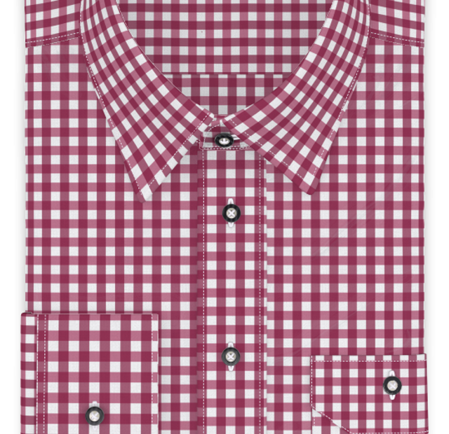 Vichykaro Rot Trachtenhemd – Vorlagenbild