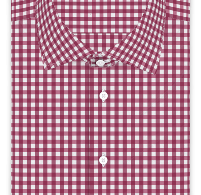 Vichykaro Rot Freizeithemd Kurzarm – Vorlagenbild