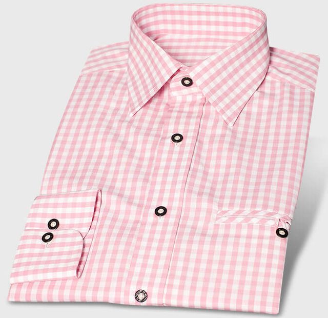 Trachtenhemd Karo Rosa – Vorlagenbild