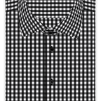 Vichy checkered black short-sleeve shirt – Preview 1