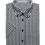 Black checkered shirt with buttone down collar – Preview 1