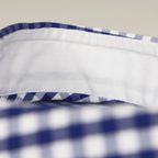 Blaukariertes Freizeithemd mit weißem Innenstoff – Vorschau 4