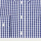 Kariertes Freizeithemd blau mit Buttondown-Kragen – Vorschau 5