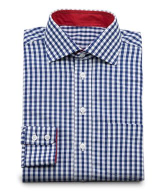 Dunkelblau kariertes Casual Hemd