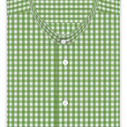 Vichy checkered light green casual shirt – Preview 1