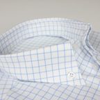 Blue Checkered Oxford Tailor Made Shirt with French Cuff – Preview 2