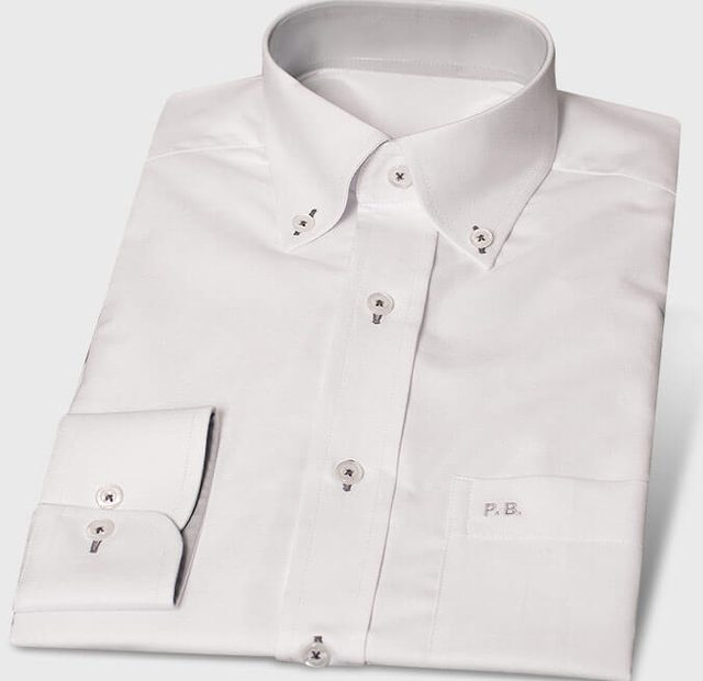 Freizeit Hemd aus weißem Oxford – Vorlagenbild