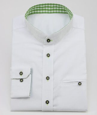 Trachten Shirt white with green checks