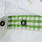 Trachtenhemd weiß mit grünem Karo – Vorschau 7
