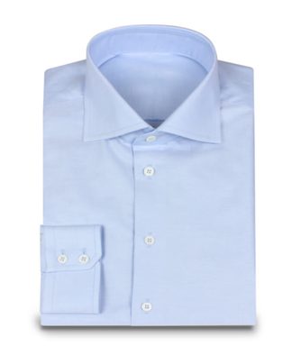 Haifischkragenhemd in Webart Oxford hellblau