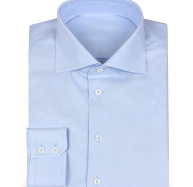 Shark Collar Shirt in Oxford Light Blue – Template image