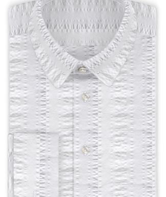 Seersucker Weiß Festliches Hemd