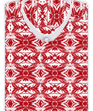 Popeline Hawaii Rot Freizeithemd