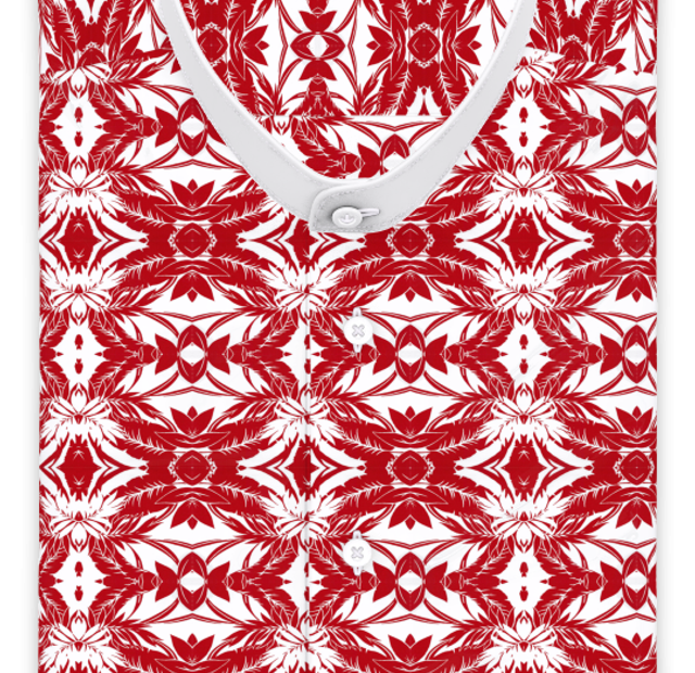 Popeline Hawaii Rot Freizeithemd – Vorlagenbild