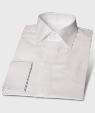 Edles Fischgrathemd Weiß