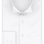 Formal shirt cotton herringbone white with wing collar – Preview 1