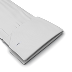 Cotton herringbone white formal shirt – Preview 2