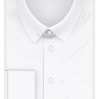 Cotton herringbone white formal shirt – Preview 1