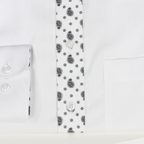 White Fishbone Shirt Paisley Design as Contrasting Fabric – Preview 6