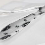 White Fishbone Shirt Paisley Design as Contrasting Fabric – Preview 3