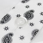 White Fishbone Shirt Paisley Design as Contrasting Fabric – Preview 5