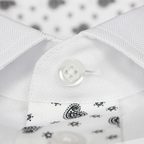 White Fishbone Shirt Paisley Design as Contrasting Fabric – Preview 7