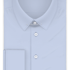 Cotton herringbone light blue formal shirt – Preview 1