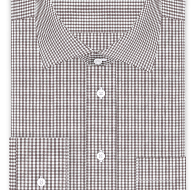 Vichy Braun Pepita Freizeithemd – Vorlagenbild