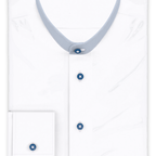 Popeline Weiß bügelfrei Freizeithemd – Vorschau 1