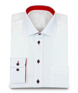 Design Shirt Wrinkle Free with Red Contrasting Colors