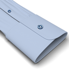 Poplin light blue wrinkle-free casual shirt – Preview 2