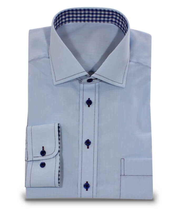 Lightblue Wrinkle-Free Shirt for Office and Home