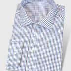 Checkered Casual Shirt with Shark Collar – Preview 1