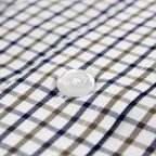 Kariertes Freizeithemd Buttondown-Kragen blau braun weiß – Vorschau 2