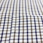 Kariertes Freizeithemd Buttondown-Kragen blau braun weiß – Vorschau 3