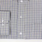 Kariertes Freizeithemd Buttondown-Kragen blau braun weiß – Vorschau 4