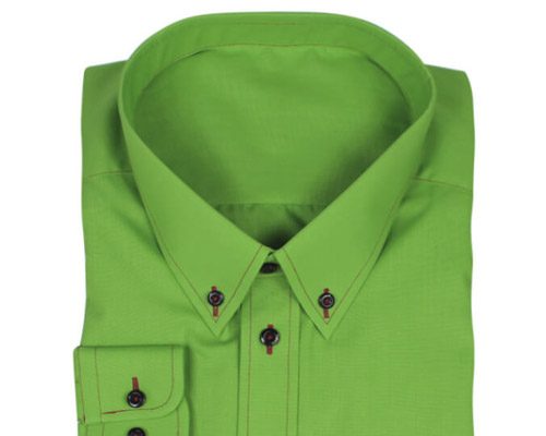 Grünes easy-care Freizeithemd mit Buttondownkragen