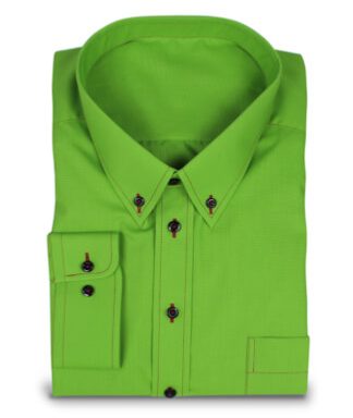 Grünes easy-care Freizeithemd mit Buttondownkragen