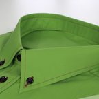 Green Easy-Care Casual Shirt with Button-Down Collar – Preview 5
