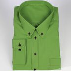 Green Easy-Care Casual Shirt with Button-Down Collar – Preview 6